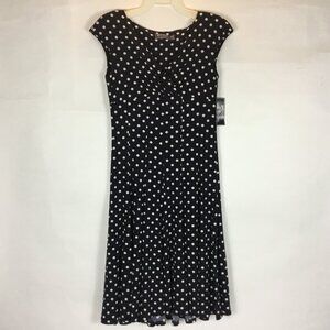 (NWT) American Living, BlK & Wht Dot Dress